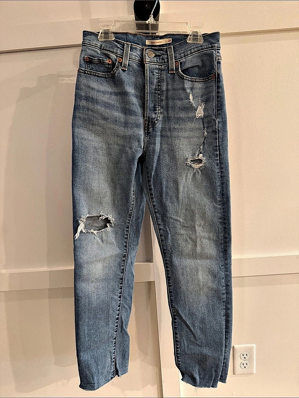 Levi's Wedgie Straight Jeans Straight Leg Jeans Waist 26 Blue